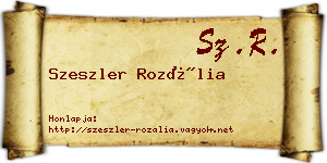 Szeszler Rozália névjegykártya